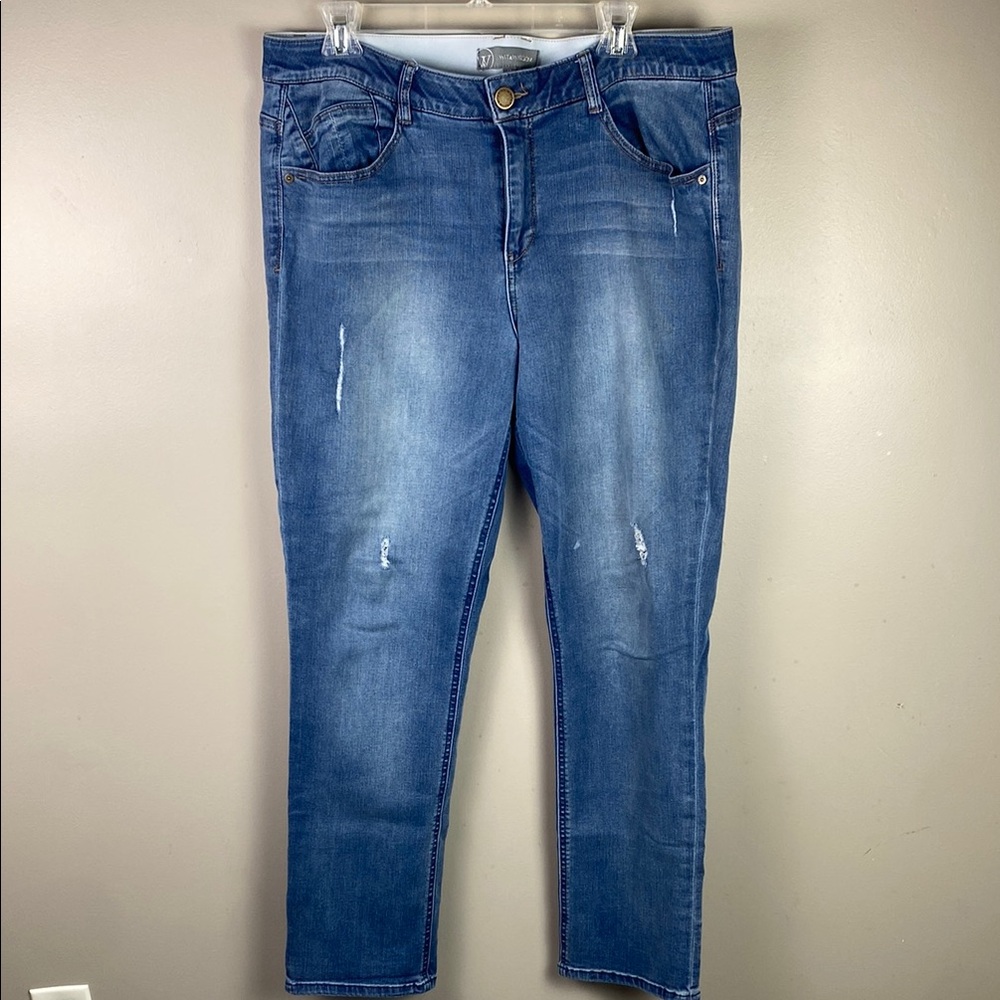 Wit & Wisdom Blue Straight Leg Jeans Classic Style